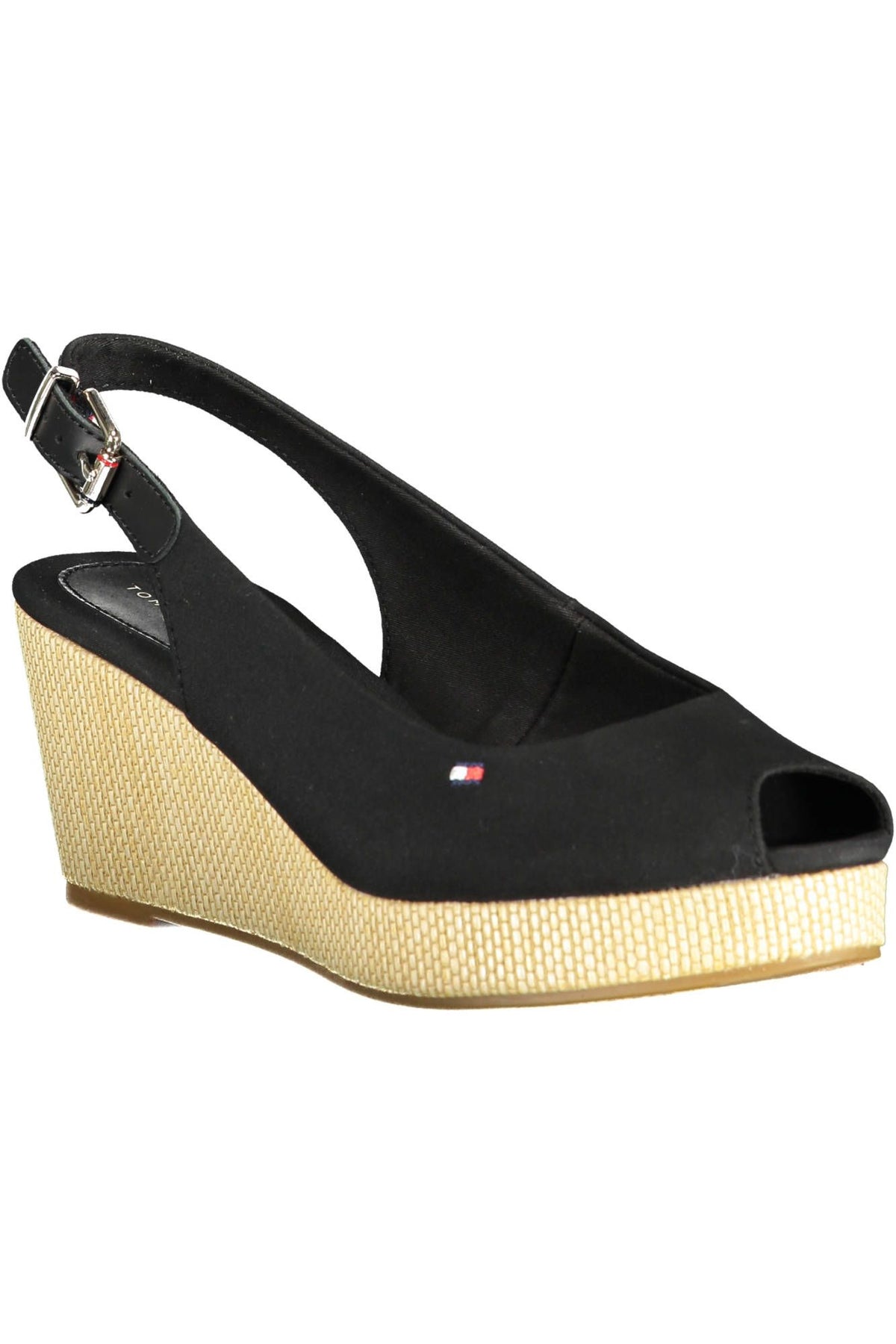 Tommy Hilfiger Black Cotton Women Sandal