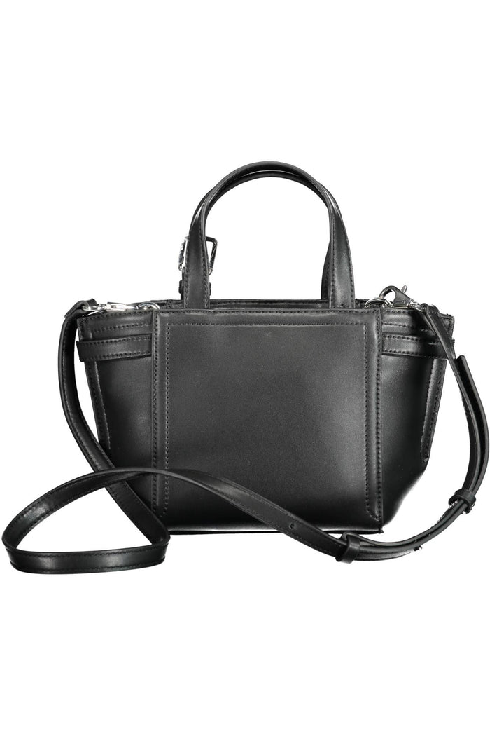 Calvin Klein Chic Black Shoulder Handbag with Zip Closure