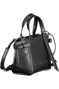 Calvin Klein Chic Black Shoulder Handbag with Zip Closure