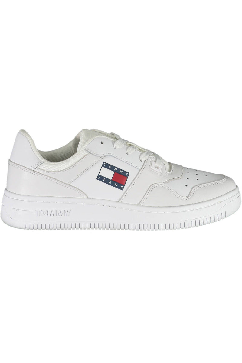 Tommy Hilfiger Sleek White Sneakers with Eco-Conscious Design