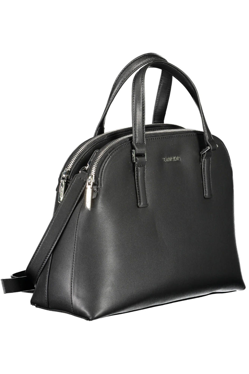 Calvin Klein Elegant Black Shoulder Bag with Logo Detail