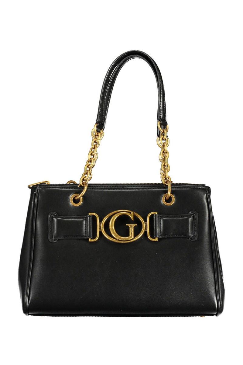 Guess Jeans Chic Black Contrasting Detail Dual-Handle Bag