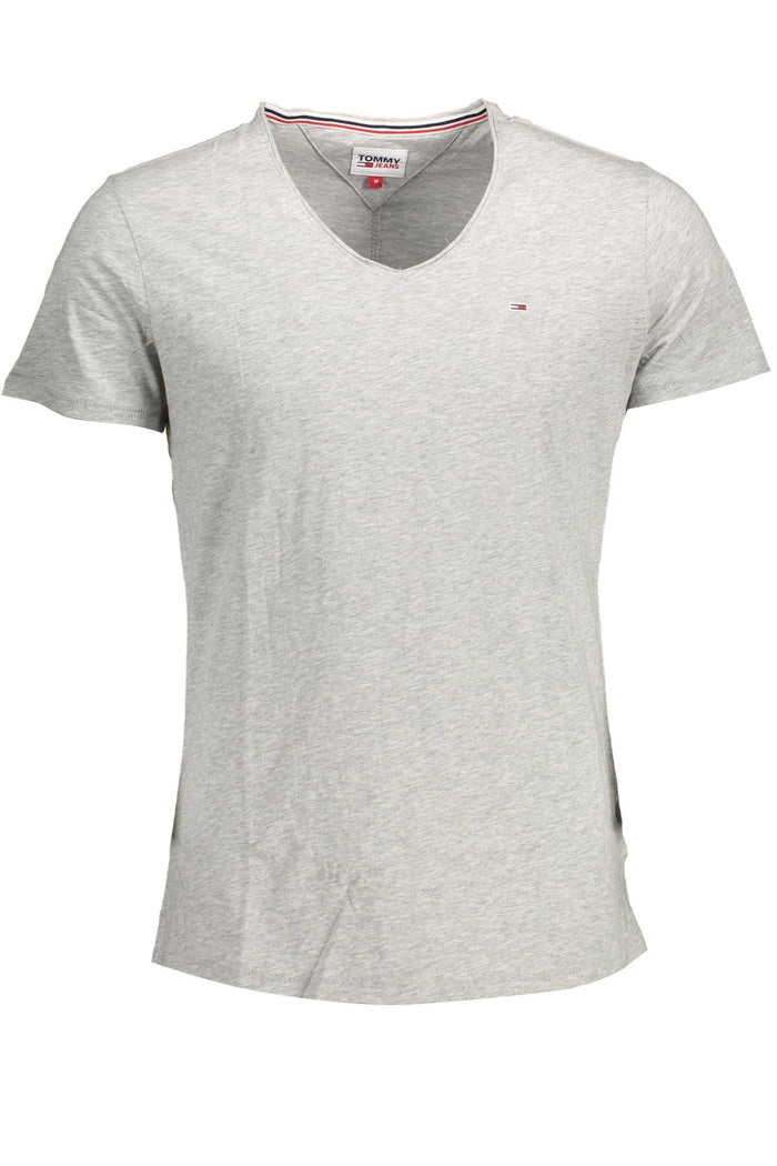 Tommy Hilfiger Gray Cotton Men T-Shirt