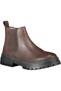 Levi's Chic Brown Ankle Boots with Side Elastic Detail