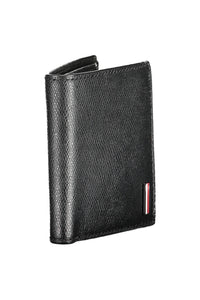 Tommy Hilfiger Elegant Black Leather Bifold Wallet