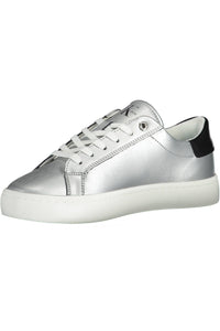 Calvin Klein Silver Cotton Women Sneaker