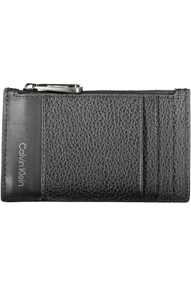 Calvin Klein Sleek Leather Card Holder with Zip Detail