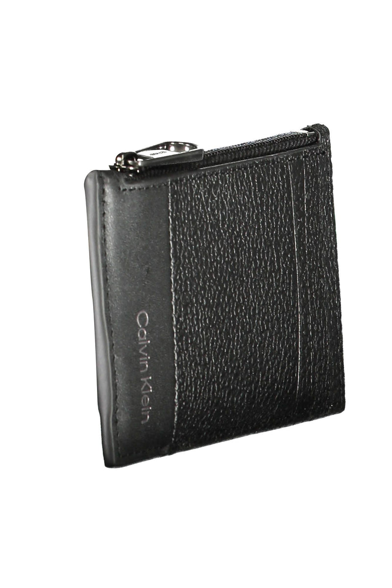 Calvin Klein Sleek Leather Card Holder with Zip Detail