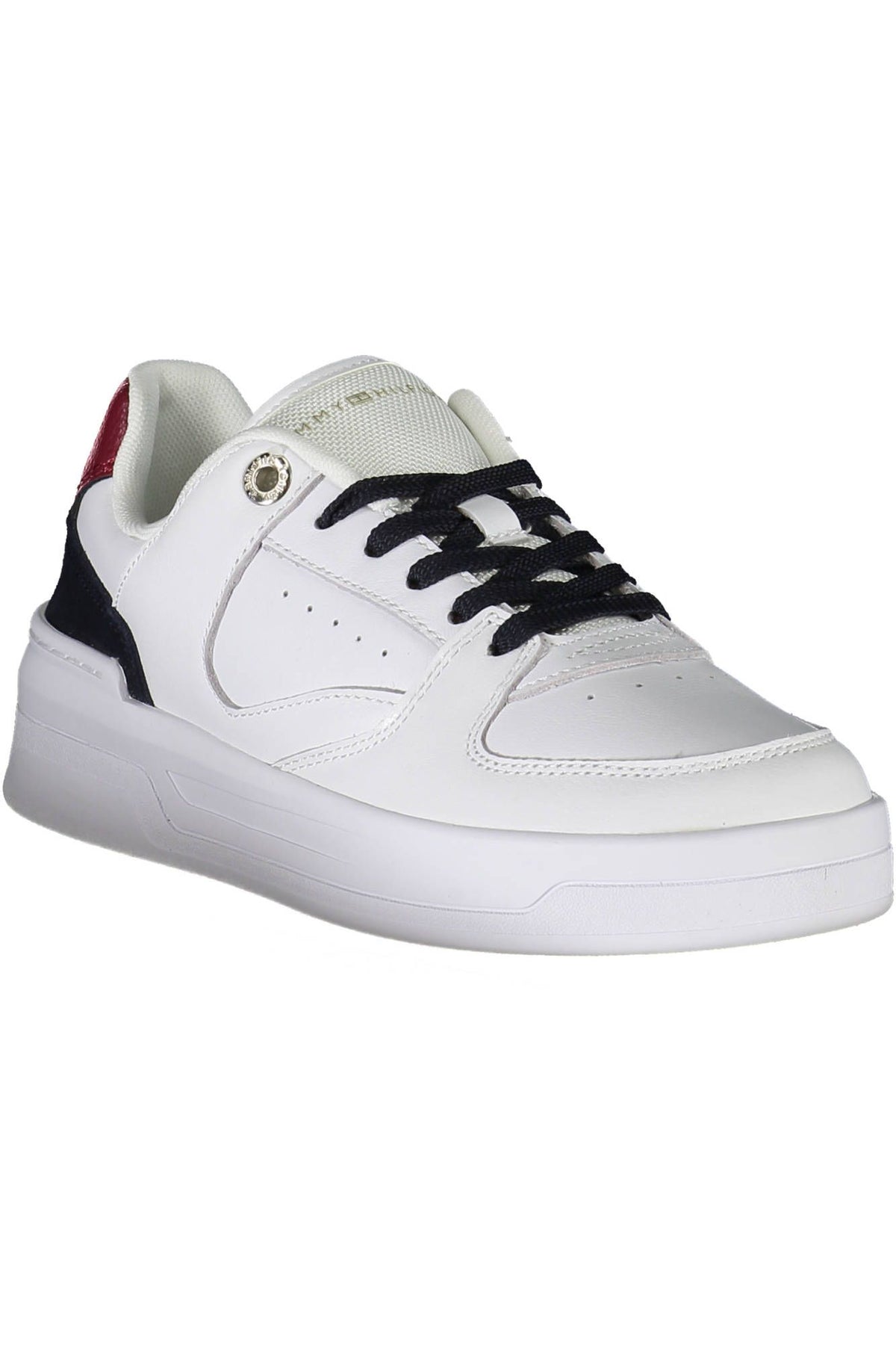 Tommy Hilfiger Chic White Contrast Trainers with Logo Detail