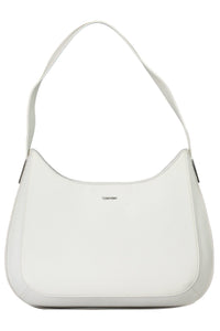 Calvin Klein Chic White Shoulder Bag with Contrasting Details