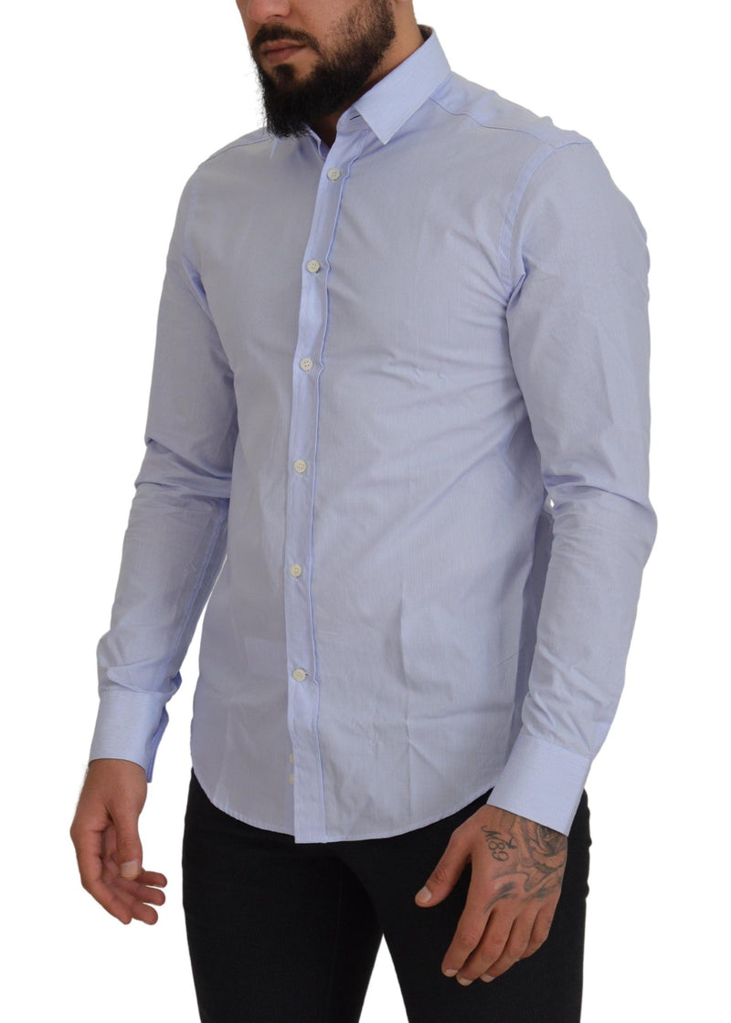 Versace Collection Elegant Light Blue Dress Shirt