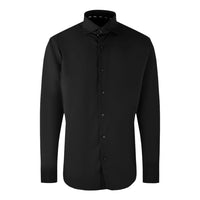 Aquascutum Plain Long Sleeve Black Shirt