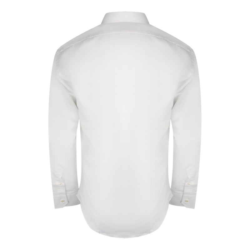 Aquascutum Branded Plain Long Sleeve White Shirt