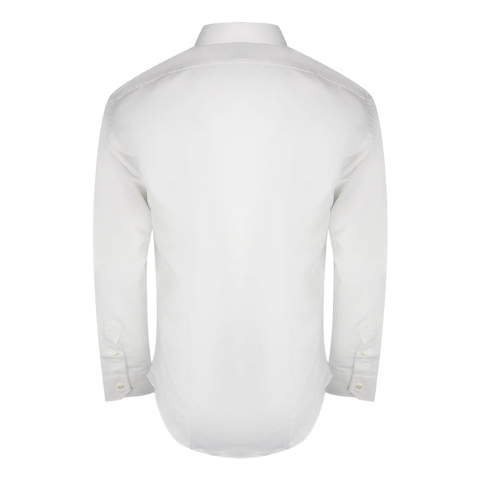 Aquascutum Embroidered Logo Long Sleeve White Shirt