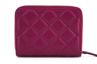 Versace Elegant Purple Quilted Leather Wallet