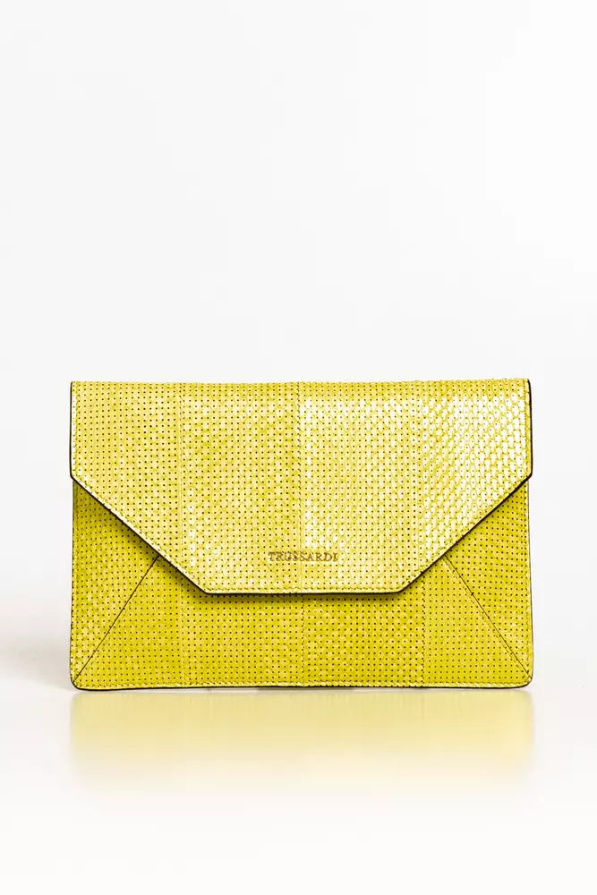 Trussardi Elegant Envelope Clutch in Delicate Elaphe