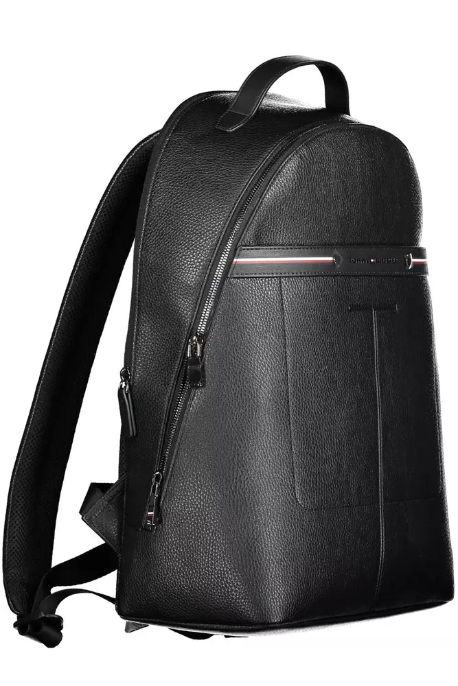 Tommy Hilfiger Classic Black Urban Backpack with Contrast Details