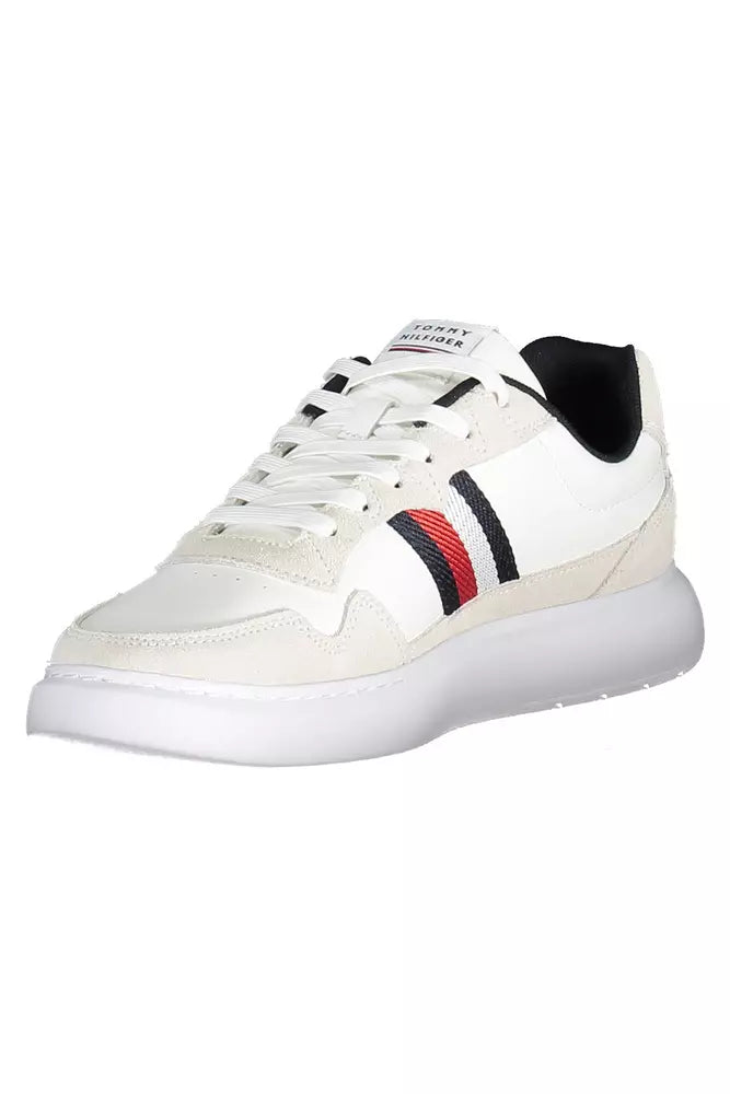 Tommy Hilfiger Sleek White Sneakers with Contrasting Accents