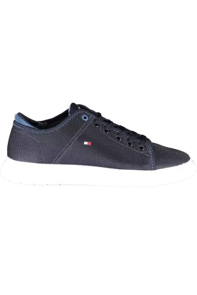 Tommy Hilfiger Chic Blue Lace-Up Sneakers with Logo Detail