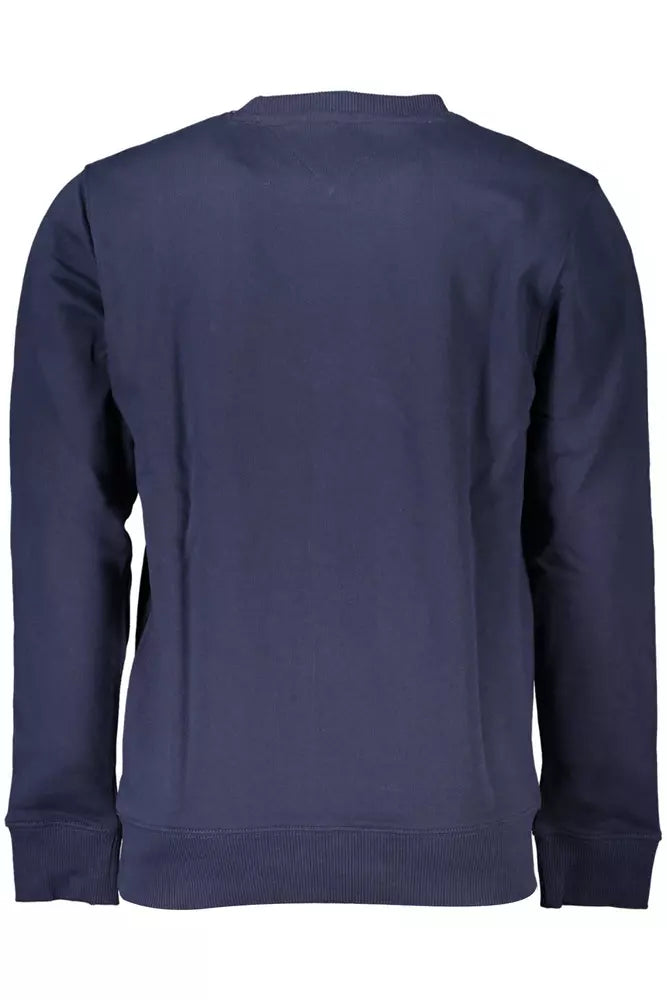 Tommy Hilfiger Cozy Blue Cotton Crewneck Sweater