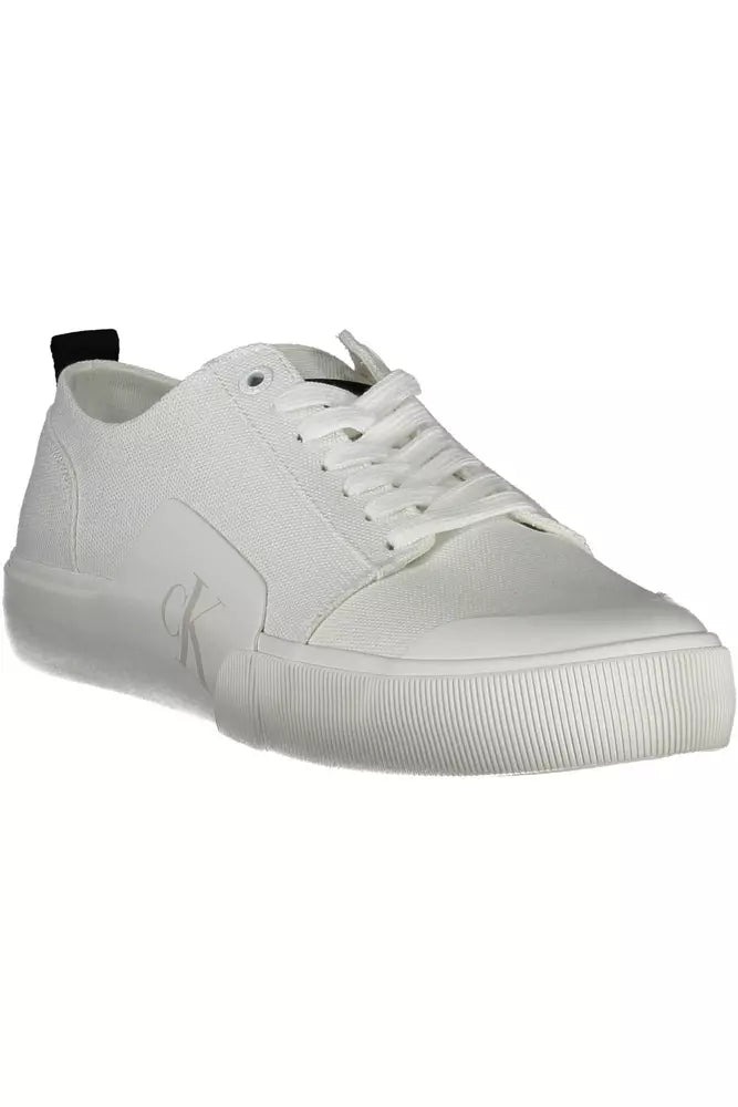 Calvin Klein Eco-Conscious White Sneakers with Logo Accents