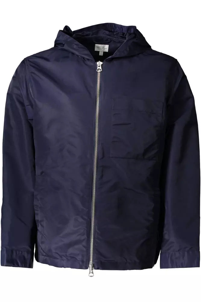 Gant Chic Blue Nylon Jacket with Hood