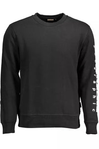 Napapijri Elevate Your Style with a Sleek Black Sweatshirt