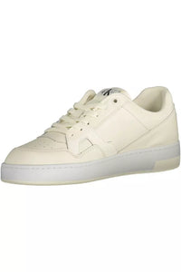 Calvin Klein Sleek White Sporty Sneakers with Eco-Conscious Twist