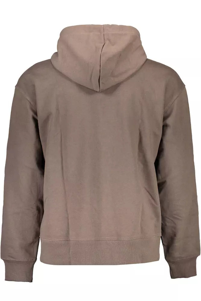 Calvin Klein Eco-Conscious Hooded Brown Sweatshirt