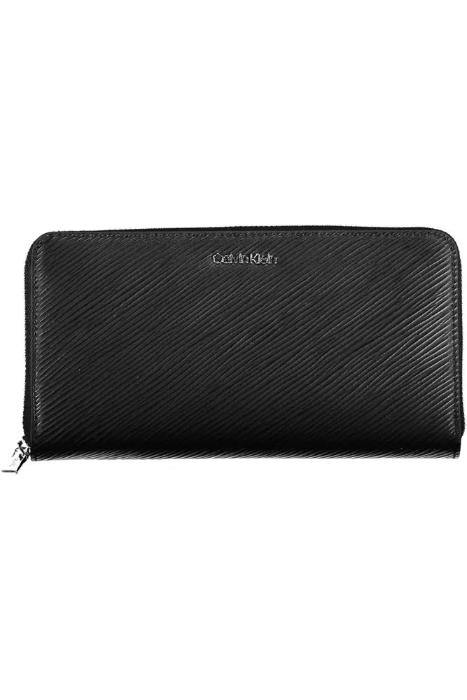 Calvin Klein Chic RFID-Safe Black Wallet with Zip Closure