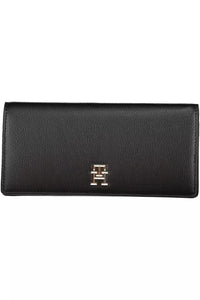 Tommy Hilfiger Elegant Black Zip Wallet with Secure Closure