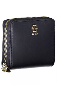 Tommy Hilfiger Elegant Blue Polyethylene Wallet with Coin Purse