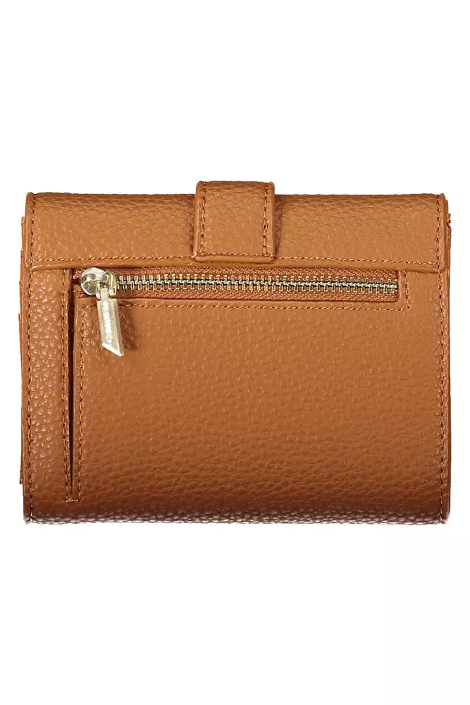 Calvin Klein Chic Brown Contrast Detail Snap Wallet