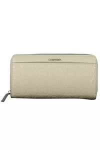 Calvin Klein Elegant Beige RFID Wallet with Double Card Slots