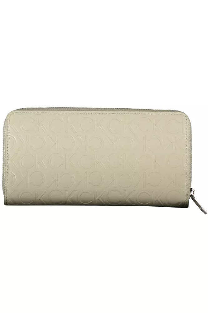 Calvin Klein Elegant Beige RFID Wallet with Double Card Slots