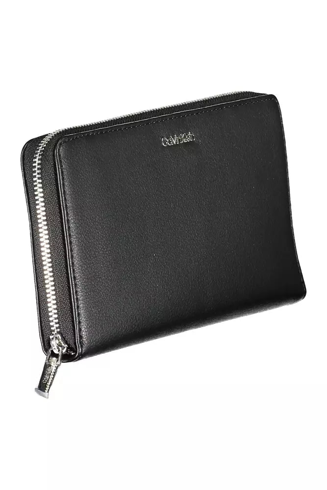 Calvin Klein Elegant Black Polyethylene Wallet with RFID Lock