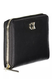 Calvin Klein Elegant Black Polyethylene Five-Compartment Wallet