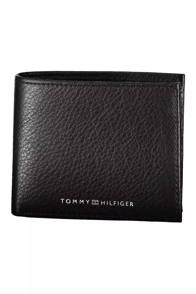 Tommy Hilfiger Elegant Black Leather Wallet