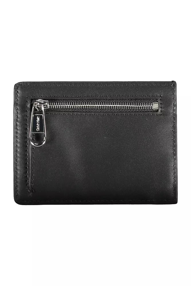 Calvin Klein Sleek Black Polyethylene Card Holder