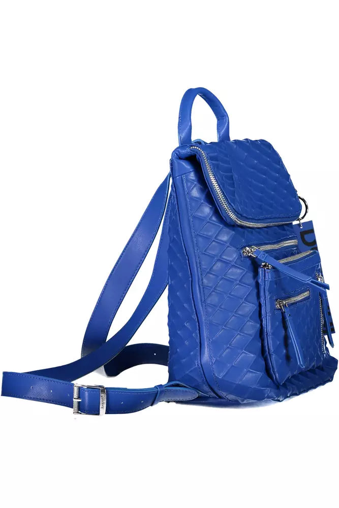 Desigual Chic Blue Urban Backpack with Contrasting Details