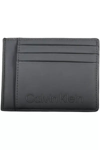 Calvin Klein Sleek Black Card Holder with Coin Pocket