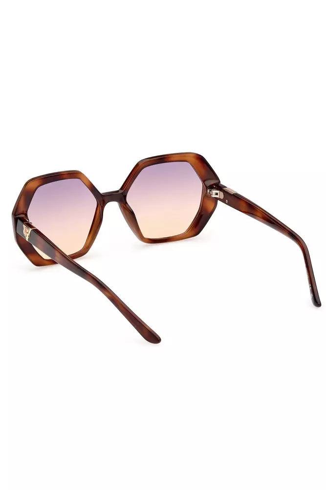 Guess Jeans Brown Injected Plastic Women Sunglasses