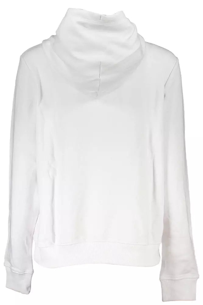 Tommy Hilfiger Chic White Hooded Sweatshirt with Logo Print