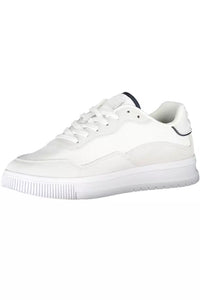 Tommy Hilfiger Sleek White Lace-Up Eco-Friendly Sneakers