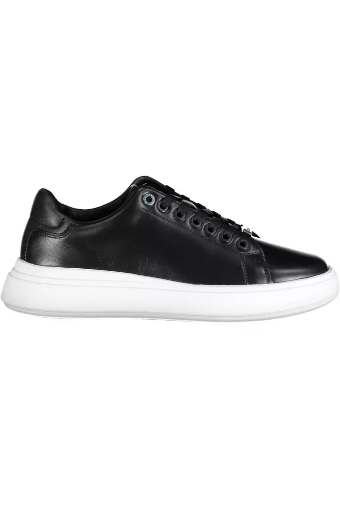 Calvin Klein Sleek Black Contrasting Lace-Up Sneakers