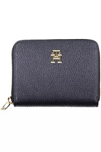 Tommy Hilfiger Elegant Blue Polyethylene Wallet with Logo Detail