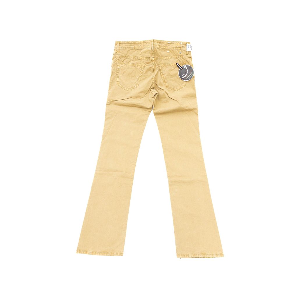 Jacob Cohen Elegant Beige Cotton Blend Jeans