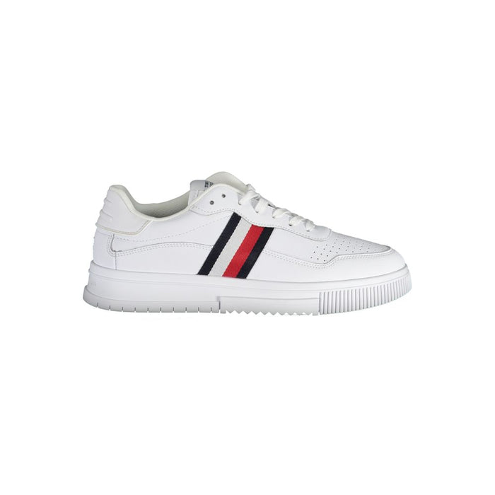 Tommy Hilfiger Classic White Sneakers with Embroidery Detail