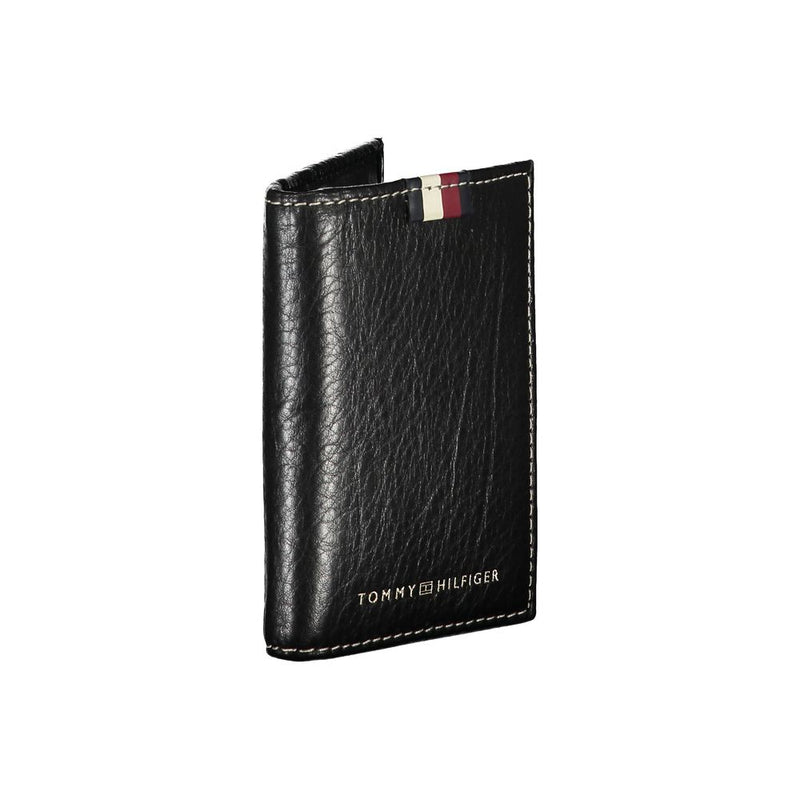 Tommy Hilfiger Black Leather Men Cardholder