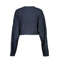 Tommy Hilfiger Chic Blue Crew Neck Sweater with Contrast Details